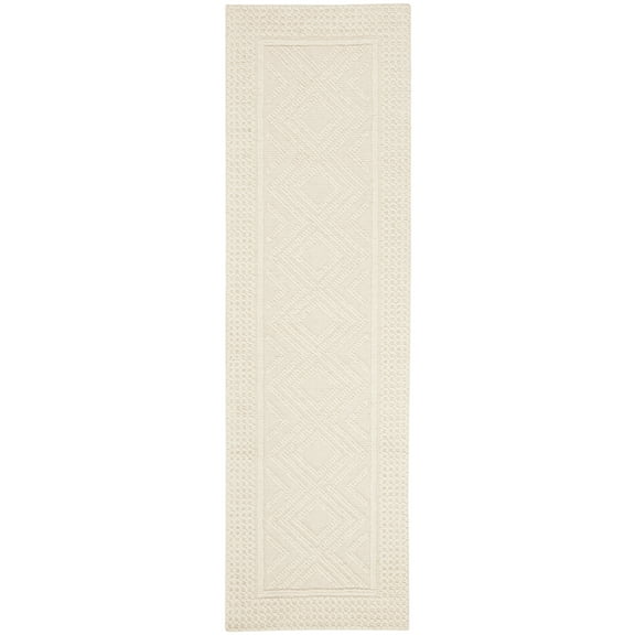 SAFAVIEH Vermont Hyde Geometric Runner Rug, Ivory, 2'3" x 22'