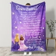 thumbnail image 6 of HiiKaa Best Friend Birthday Gifts for Women,Unique Throw Blankets for Friendship Gifts,BFF,Bestie,Thoughtful Besties Gift Ideas for Dear Friends,50" X 60",Purple, 6 of 9