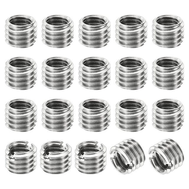 Unique Bargains Adaptateurs de Filetage Manchon Réducteur Écrou 20 Pcs M8x1.25 Mâle à M6x1 Femelle Réparation Insert Écrou 6mm