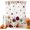 White, variant on Fall Wildflowers Shower Curtains for Bathroom, Thanksgiving Maples Leaf Floral Autumn Harvest Waterproof Fabric Shower Curtain, Decorative Bathroom Curtain for Bathtub, 72"x84", No Hooks Included
