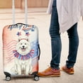 thumbnail image 4 of 4th of July Samoyed Celebrates Independence Day Travel Luggage Cover Siberian Sammy Dog Lover Suitcase Dust Protective Decor - 12010, 4 of 5