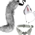 thumbnail image 4 of Ensemble Oreilles et Queue Longues Queues Accessoire Cheveux Femmes Filles Robe Gris, 4 of 4