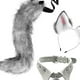 thumbnail image 4 of Pinzas para el pelo con orejas de zorro de peluche Hugo Gris, 4 of 8