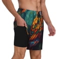 thumbnail image 2 of Daiia Colorful Owl Forest Mens Swim Trunks Swim Shorts Quick Dry Swim Shorts with Mesh Lining Pockets-3X-Large, 2 of 9