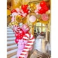 thumbnail image 4 of Kit de guirnaldas con forma de arco de globos Haolongfa, 128 unidades, rojo, rosa, plateado y blanco, 4 of 7