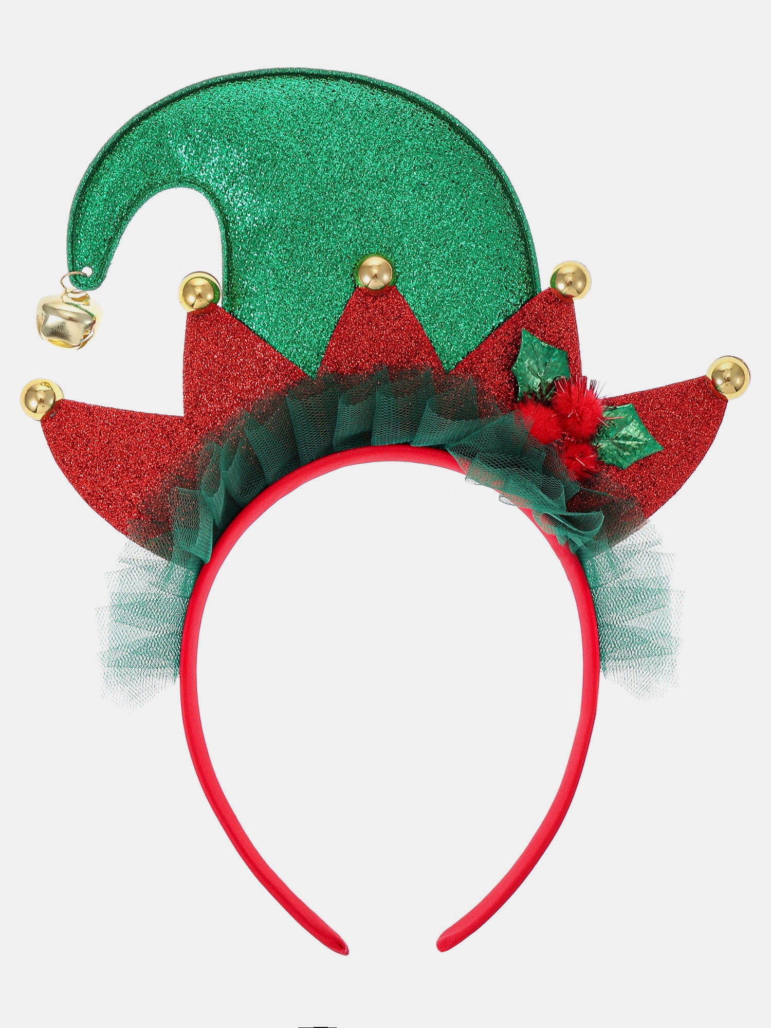 Way to Celebrate Women's Elf Hat Headband, Multicolor, 1 Piece, One Size Fits Most