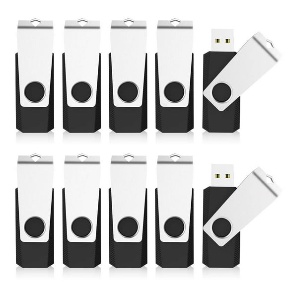 KEXIN 20 Pack 32GB Flash Drive USB Flash Drive Bulk Thumb Drive Memory Stick Jump Drive with Led Indicator, Black