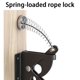 thumbnail image 4 of Bearachild Cerradura de pestillo de puerta de acero al carbono resistente para exteriores, para seguridad de vallas de madera y jardín Cerraduras de hardware largo negro, 4 of 6