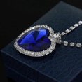 thumbnail image 2 of Collar con colgante de cristal de moda, collar Corazón del Océano Titanic, regalo de San Valentín, azul, 2 of 2