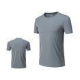 thumbnail image 5 of Workout Tops for Women Quick Dry Short Sleeve T-Shirts Loose Fit Athletic Fitness Clothing for Gym Running Yoga Summer Tops 2026 Gray XL, 5 of 5
