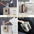 thumbnail image 4 of SUTENG Kitchen folding trash can wall-mounted household cabinet door hanging small storage bucket kitchen waste retractable trash basket, 4 of 5