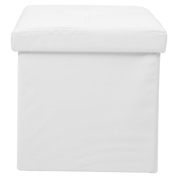 KAKOWELY ottoman Kids Folding Lidded Storage Box Cube Linen Basket Organizer for Toys Clothes Books 27L (Beige)11.81"X11.81"X11.81"