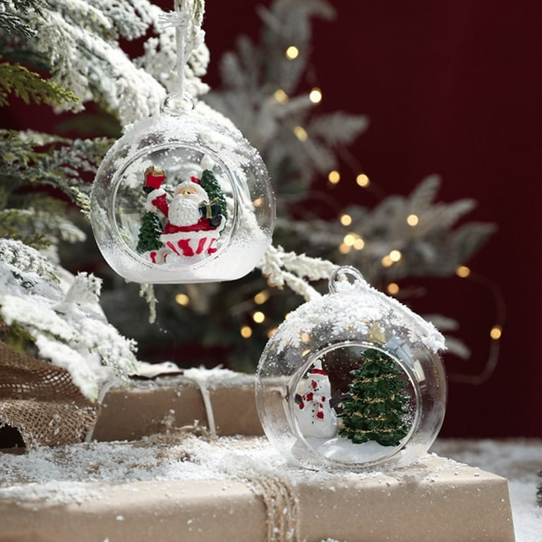 47 Clear Glass Christmas Ornament Decor Ideas - DigsDigs
