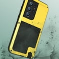 thumbnail image 4 of Dteck for Samsung Galaxy S22 Ultra 6.8" Case, Outdoor Sports Military Heavy Duty Metal Cover Shockproof Dustproof Full Body Protective Case Without Screen Protector, Support Wireless Charging,Yellow, 4 of 6