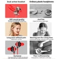 thumbnail image 4 of 3.5mm Earphone 90 Degrees Volume Wire Control In-ear Subwoofer Music Gaming Earbuds Red, 4 of 5