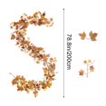 thumbnail image 3 of sruoe Halloween Decoration, Fall Garland Maple Leaf, Artificial Green Plant, Christmas Fall Maple Garland, Thanksgiving Party Wall Decor, Garlands for Door Home Party Fireplace Decorations, 3 of 6