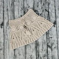 thumbnail image 4 of purcolt Women's Crochet Hollow Out Beach Skirt High Waist Drawstring Summer Vacation Boho Swim Skirts Swimsuit Cover Ups, 4 of 6