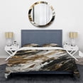thumbnail image 3 of Designart "Enigmatic Awakening VIII" Abstract Bedding Covert Set - Modern Black Bed Set With 1 Shams, 3 of 6
