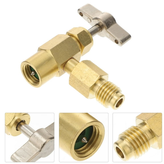 PAMINGONO Car Air Conditioner Refrigerant Can Tap Valve Adapter Kit for R134a Small Tanks - 1 Set