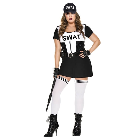 Music Legs Women's Plus Size Crooked S.W.A.T. Babe
