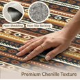thumbnail image 6 of ODIKA 6'x9' Washable Area Rug Chindi Knit Striped Boho Southwestern Banded Motifs Multi Rag Flowing Dynamic for Dining Room, Under Table, Office Décor, Non-Slip Chair-Friendly, 6 of 7
