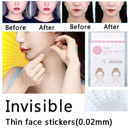 Fysho V Shape Face Label Lift Up Fast Works Maker Chin Adhesive Tape Makeup Face Lift (Best Face Lift Tape)