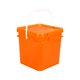 thumbnail image 5 of Cubo Cuadrado Multiusos con Tapa con Asa Cubo de Pintura Lata de Pintura Vacía para Naranja, 5 of 9