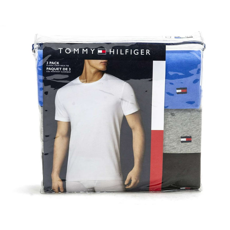 Tommy Hilfiger Men's Pack Crew Neck T-Shirts Set, Blue Ice \ Multi Color,S - US - Walmart.com