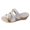 A Silver, variant on Wovix Slippers For Women Trendy Wedge Band Arch Support Beach Shoes Lightweight Sandals Casual Classic Daily Wear Black 37