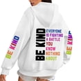 thumbnail image 2 of FAOWME Womens Hoodies With Pocket Long Sleeve Letter Print Drawstring Loose Comfortable Fashion Sweatshirts For Autumn Winter Daily Wear White M, 2 of 6