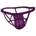 thumbnail image 3 of Jwputqe&nbsp;Mensg Strings and Thongs,Thongs For Men,Mens ThongsBreathable,Cooling,Solid,Low Waist,Polyester,Cotton,Purple,One Size, 3 of 5