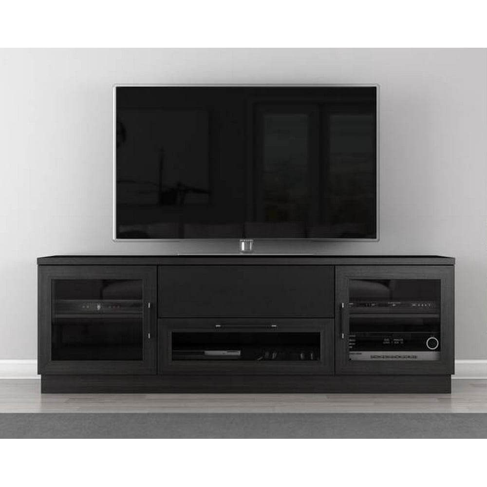 Contemporary Media Console in Ebony Finish