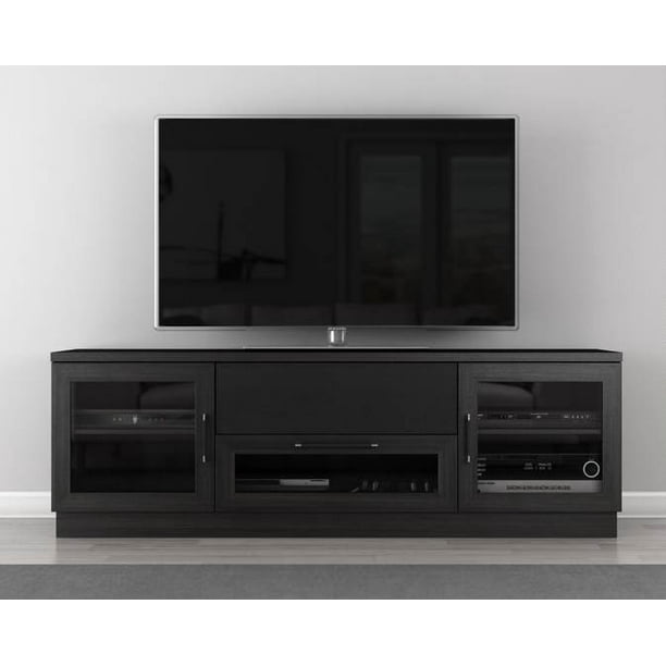 Contemporary Media Console in Ebony Finish