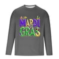 thumbnail image 5 of TIMIFIS Chemises à Manches Longues pour Hommes Mardi Gras Mode Décontractée Carnaval Imprimé Col Rond T-Shirt Léger Pull Tops de Fête, 5 of 5