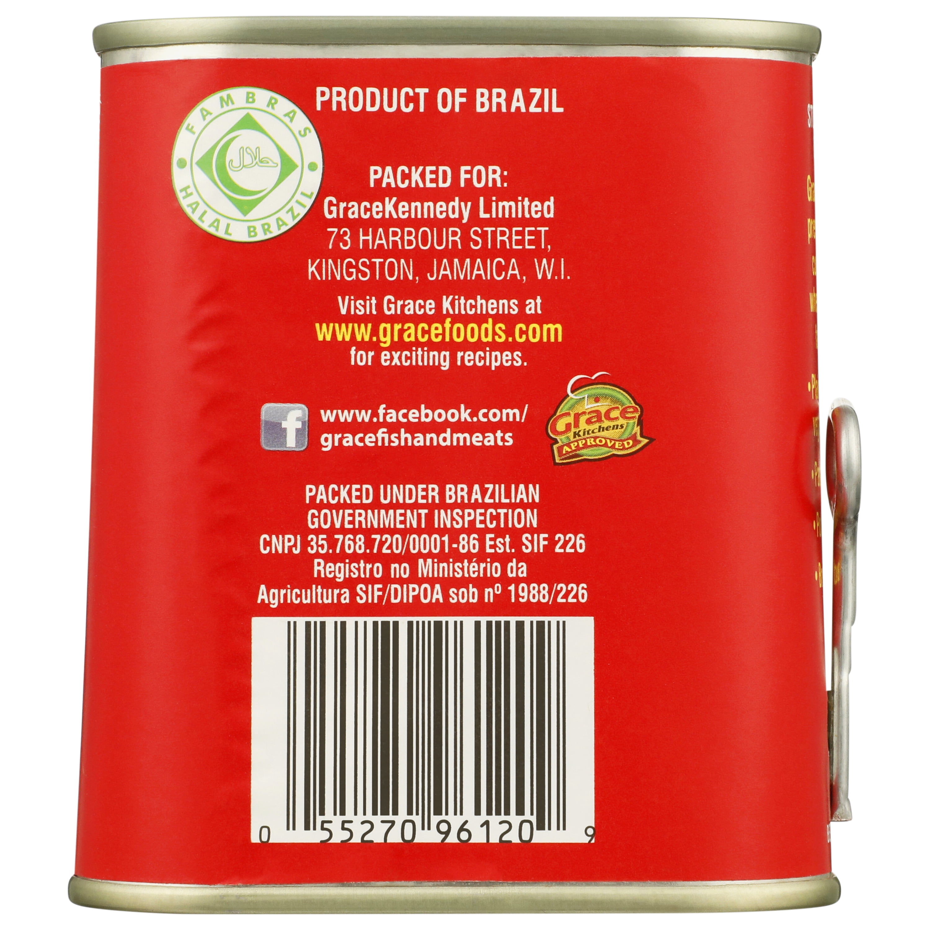 (2 pack) Grace Corn Beef, Reduced Sodium, 12 oz Can