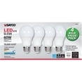 thumbnail image 6 of Satco S39597 LED Bulb Type A A19 E26 (Medium) Natural Light 60 W Frosted, 6 of 7