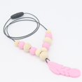 thumbnail image 2 of Baby Teething Toy Silicone Training Baby Teethers Necklace Feather Pendant Necklace Chewing Toy Gifts Beads Pacifier Clip heqiyong LED, 2 of 2