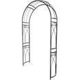 thumbnail image 6 of OUTOUR Stereoscopic Metal Garden Arch Arbor Arbour Archway with Graceful Curve for Climbing Plants Roses Vines, Outdoor Garden Lawn Backyard Patio, Wedding, Black, 6 of 7