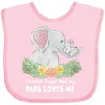 thumbnail image 3 of Inktastic I'll Never Forget That My Papa Loves Me with Cute Elephants Boys or Girls Baby Bib, 3 of 4