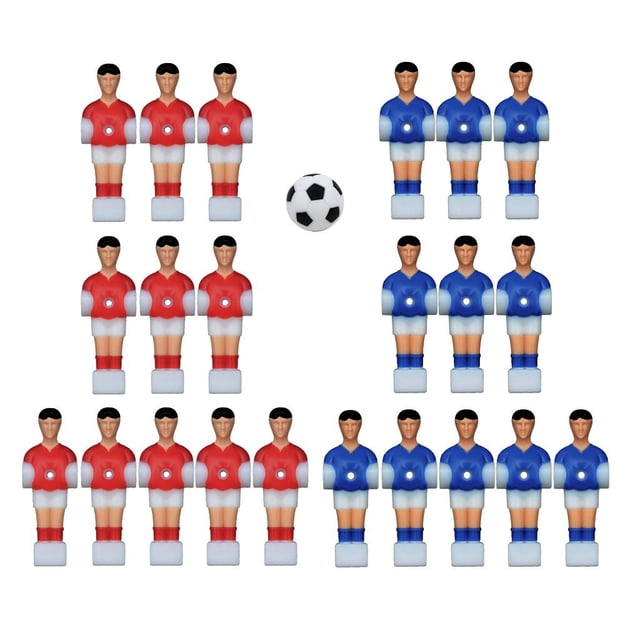 22x Hombre de futbolín Sunnimix Jugadores de fútbol de Mesa con Accesorios de Juego estilo 3