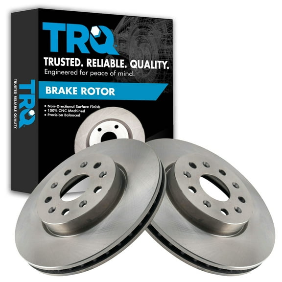 TRQ Front Brake Rotors Set Vented Fits Select 2020-2023 Cadillac CT5 2014-2019 CTS 2016-2022 Chevrolet Camaro