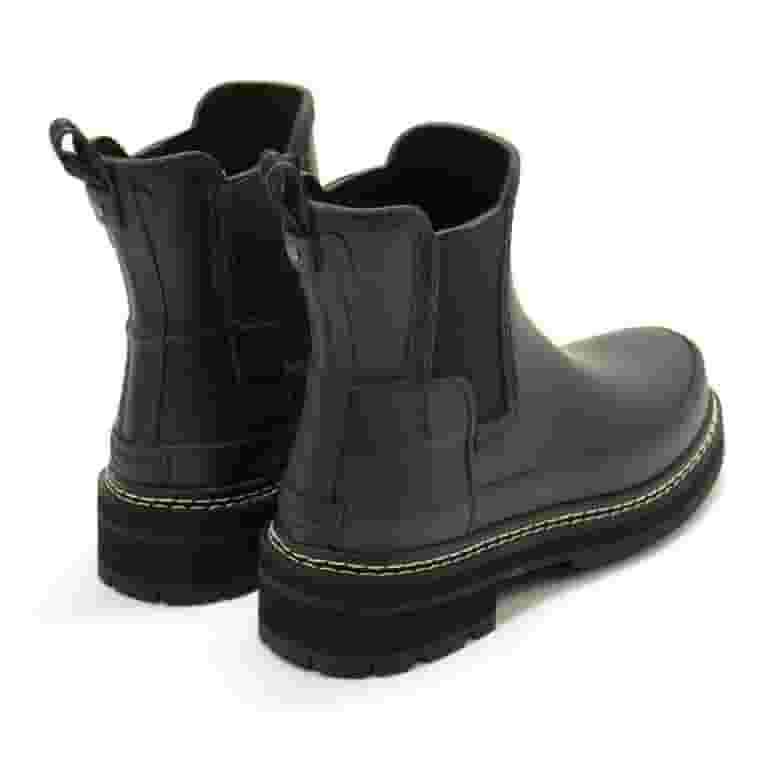 レインブーツ HUNTER WOMEN REFINED CHELSEA STITCH RAIN BOOTS BLACK WFS2100 Hunter Women's Refined Stitch Detail Slim Fit Chelsea Boots