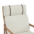 thumbnail image 4 of Christopher Knight Home Mid-Century Modern Accent Chair, Solid Wood Frame with High Back, Beige Cushions, 4 of 9
