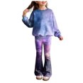 thumbnail image 6 of XZNPDUCQ 7-8 Years Cute Toddler Baby Girls Clothes Set Long Sleeve T-Shirt and Pants Kids 2pcs Outfits A170-Purple, 6 of 8