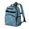 thumbnail image 2 of Cat Butt and Fishbone Blue Pattern Cute School Backpack Bag for School with Padded Back and Adjustable Shoulder Straps 15.25"x11.5"x5.25", 2 of 5
