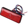 thumbnail image 1 of 12v 24 Led Motorcycle Tail Light Turn Signals, Universal Rear Brake Stop Lamp Light Rectangle for Scooters Atvs Moped Bicycles Tricycles (Red-1pc), 1 of 5