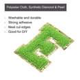 thumbnail image 3 of Parche de letras de chenille Uxcell E tamaño grande 80mm/3.15 pulgadas E parches de purpurina dorada para ropa, paquete de 3 (verde), 3 of 5