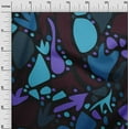 thumbnail image 3 of oneOone Cotton Poplin Light Blue Fabric Geometric Abstract Floral Sewing Material Print Fabric By The Yard 56 Inch Wide, 3 of 4