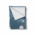 thumbnail image 2 of Retro Soft Flannel Fleece Throw Blanket, Air Balloons on Polka Dots and Paisley Ornaments Art Print, Cozy Plush for Indoor and Outdoor Use, 60" x 80", Slate Blue Pale Pink, by Ambesonne, 2 of 6