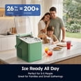 thumbnail image 5 of SIMZLIFE Countertop Ice Maker with Portable Handle, 26lbs/24H, 9 Cubes Ready in 6 Mins, Self-Cleaning, Compact Ice Machine with Basket & Scoop, Green, 5 of 11
